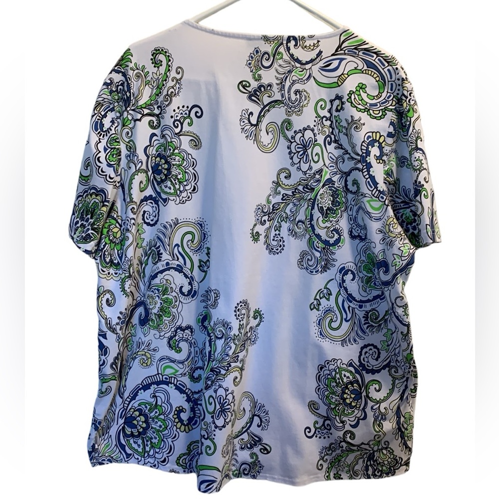 Links White Paisley & Silver T-Shirt - 1X - Picture 2 of 12